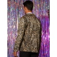 thumbnail image 3 of Unique Bargains Men's Animal Printed Blazer Vintage Slim Fit One Button Sports Coats L Brown, 3 of 6