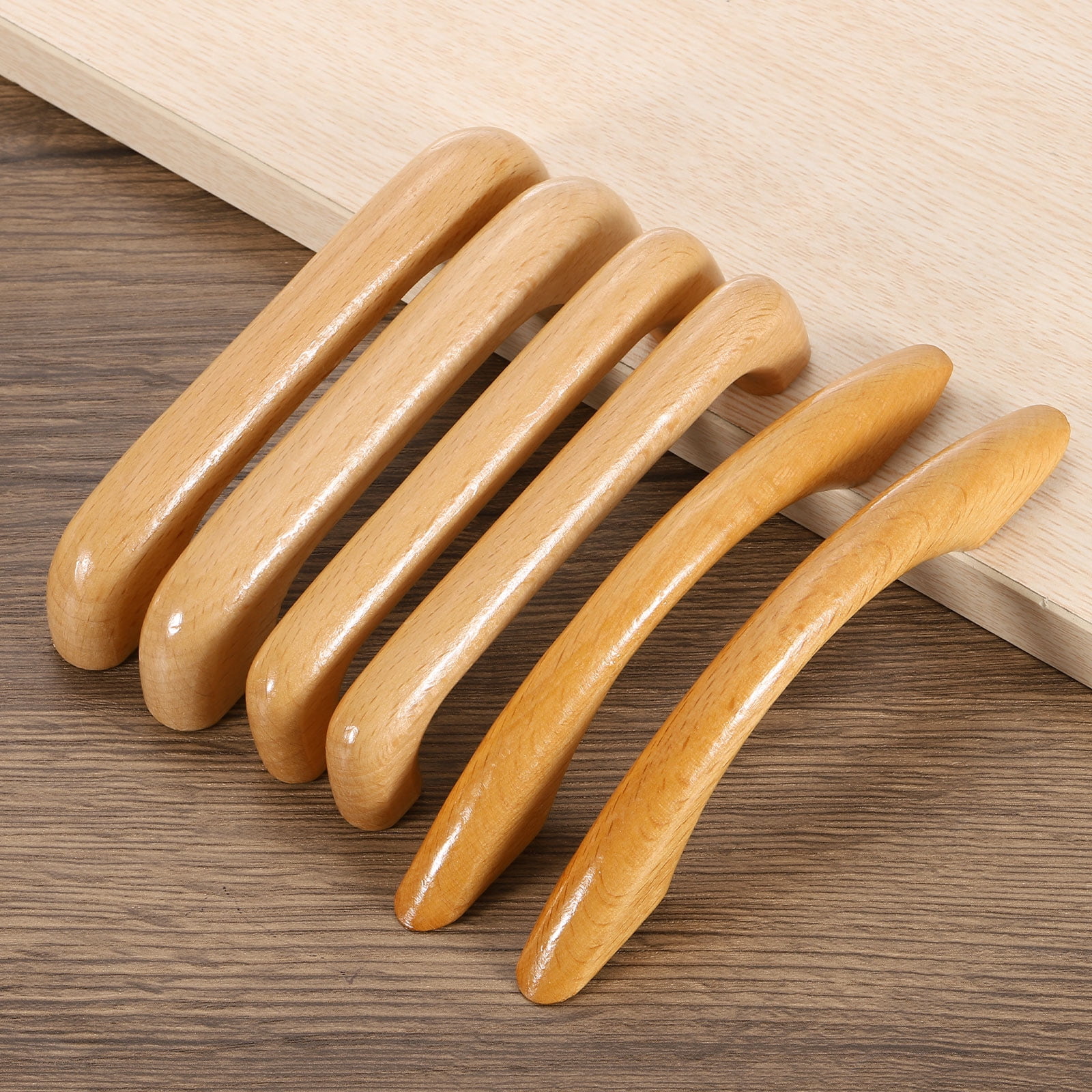 Unique Bargains 10Pcs Wood Drawer Pulls Handles, 96mm Hole Spacing for Kitchen Dresser