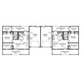 thumbnail image 2 of House Plan Gallery - HPG-1200 - 1200 sq ft - 1 Bedroom - 1 Bath Small Duplex House Plans - Single Story Printed Blueprints - Simple to Build (5 Printed Sets), 2 of 3