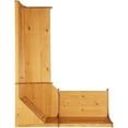 thumbnail image 5 of Riverbay Furniture Patio Corner Wood Nook Table Booth Bench Dining Set - Natural, 5 of 19