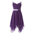 thumbnail image 2 of YONGHS Kids Flower Girls Sleeveless Formal Dress Party Asymmetrical Hem Ball Gown, 2 of 7