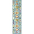 thumbnail image 3 of JONATHAN Y MOROCCAN HYPE 2 x 8 Runner Rug, Tribal Love Geometric - Light Blue/Multi, MOH105D-28, 3 of 9
