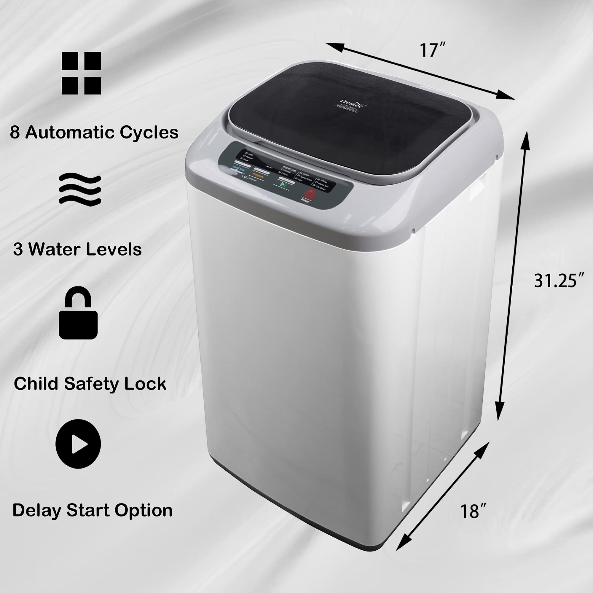 Portable Washing Machine, 0.84 cu.ft. Fully-Automatic Washer with