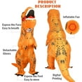 thumbnail image 5 of Dinosaur Halloween Costume with Inflatable for Adults, 5 of 5