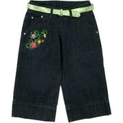 Riders - Girls' Embroidered Denim Gaucho Pants