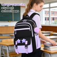 thumbnail image 4 of 3-Piece Daily Carry Laptop Backpack Set with Insulated Lunch Bag and Pencil Pouch, Large Capacity Computer Bookbag, Lunch Waterproof Backpack for Women Men, Matching Stylish Bag Set, 4 of 6
