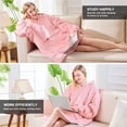 thumbnail image 6 of Heated Wearable Blanket, Oversized Wearable Heated Blanket for Adult, Sherpa Fleece Blanket Hoodie, 6 of 7