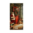 thumbnail image 1 of Rideau de Porte Décoratif en Polyester Motif Père Noël 35X71 Pouces Multicolore, 1 of 7