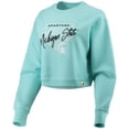 thumbnail image 2 of Women's League Collegiate Wear Light Blue Michigan State Spartans Corded Timber Crop Pullover Sweatshirt, 2 of 3