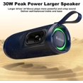 thumbnail image 4 of Altavoz portátil BT RGB IPX6 a prueba de agua, sonido potente 15W, graves profundos, emparejamiento estéreo BT 5.3, 15h reproducción, para hogar/exterior/fiesta/playa, regalo de cumpleaños (azul), 4 of 8