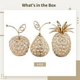 thumbnail image 5 of Silver Centerpiece Table Decorations, Modern Crystal Craft Pieces Set, Includes Pineapple Pear Apple, Holiday and Xmas Table Decor, Perfect for Festive Celebrations, 5 of 5
