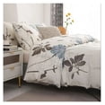 thumbnail image 3 of Floral Duvet Cover Queen Size - Big Flower Pattern Comforter Cover Set - 100% Cotton Queen Duvet Cover - Shabby Chic Bedding for Women Girls - Soft Breathable Bed Cover, 3 of 7