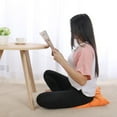 thumbnail image 7 of PiccoCasa Cotton Blends Strap Design Cushion Chair Buttocks Pad, 15.7"x 15.7"x 2.4" Orange, 7 of 7
