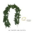 thumbnail image 3 of BiFandian Christmas Artificial Norfolk Garlands, 6ft Pre-lit Christmas Realitic Garlands with Lights, Faux Pine Garland for Winter Window Fireplace Mantle Indoor Outdoor Christmas Decor, 3 of 7