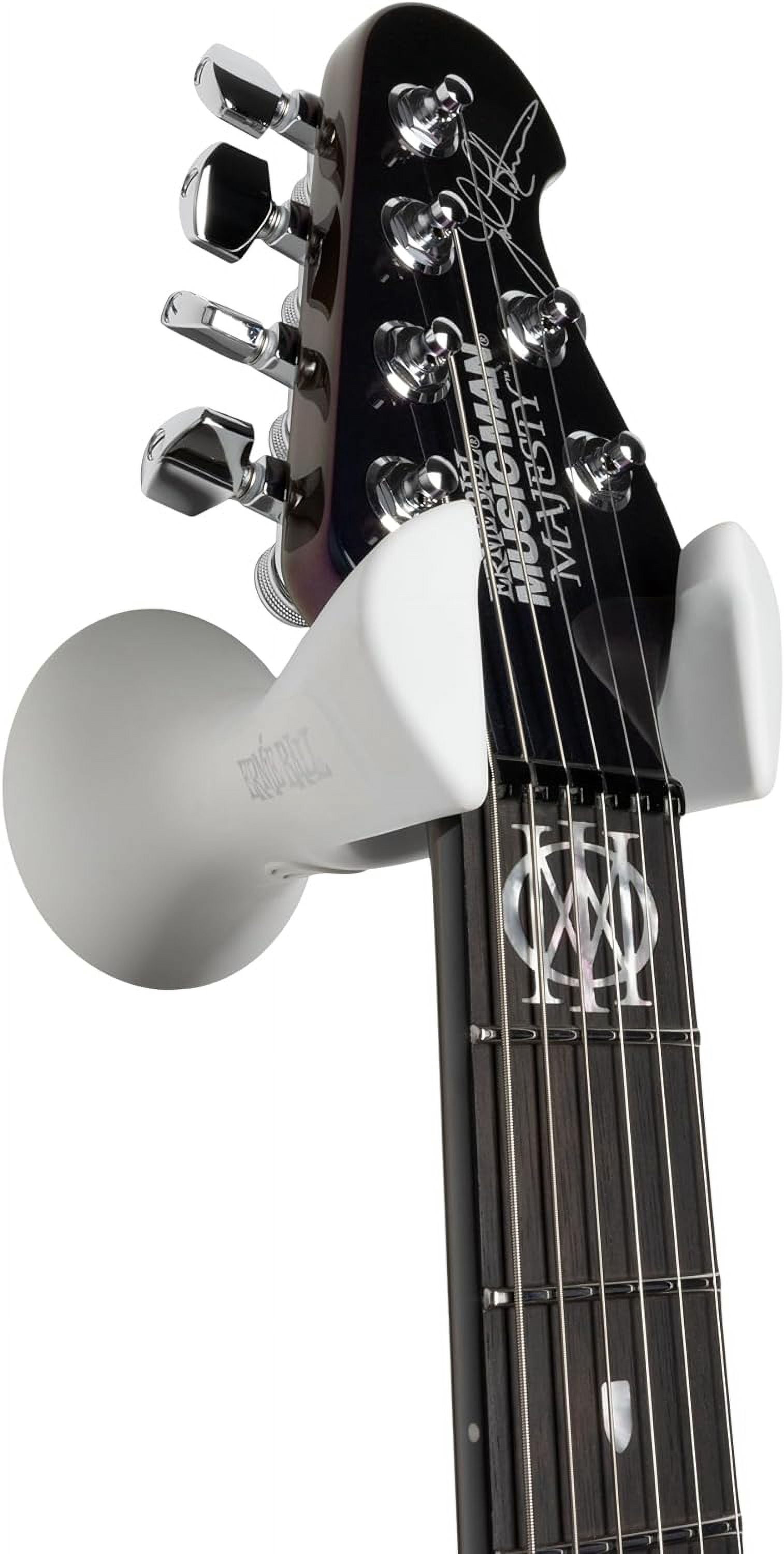 Ernie Ball 9620 White 6/7-String Guitar/Bass Wall Mount Hanger for Electric or Acoustic Instruments