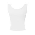 thumbnail image 5 of Njoeus White Tank Top Woman Ladies Tops and Blouses Womens Sleeveless Vests Button Front Crop Tank Tops Slim Fitted Knit Ribbed Tank Tops for Women Casual Camis Y2K Tops Tank Tops & Camisoles Summer S, 5 of 6