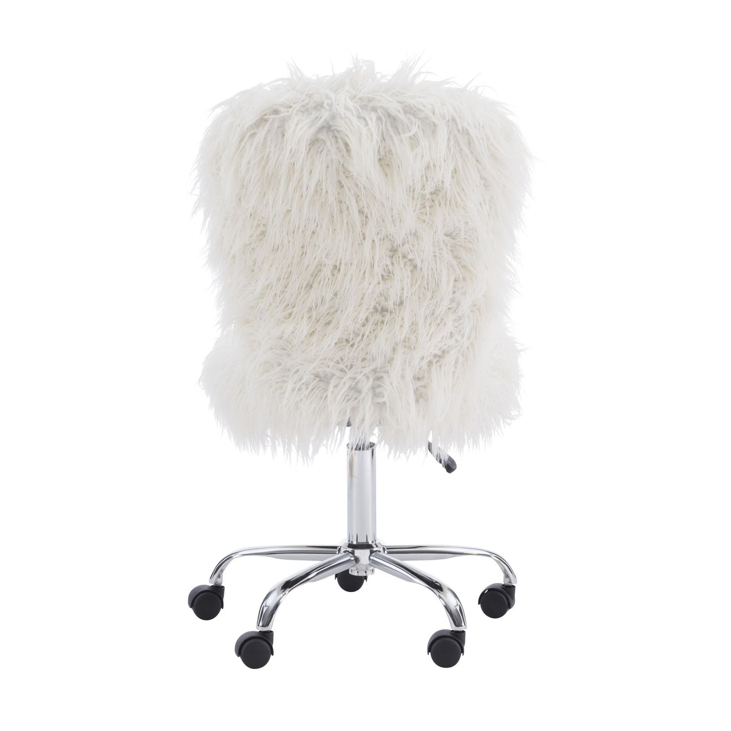 Cassia Faux Flokati Armless Office Chair
