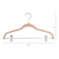 thumbnail image 2 of Unique Bargains Non-Slip Flocked Hangers with Pinch Clips 10 Packs Pink, 2 of 6
