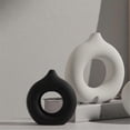 thumbnail image 5 of Nordic Ceramic Vase Decor Donuts Flower Pot Room Decoration White,S, 5 of 5