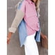 thumbnail image 5 of Sonducket Abrigo de mujer Botón de bloque de color Camisa cálida Otoño Invierno Solapa de pana Prendas para la parte del cuerpo rosa gris 3XL Sonducket AP003978-30, 5 of 6