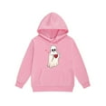thumbnail image 5 of SERTG Children's Halloween Two-Piece Set Hooded Sweatshirt with Cute Printed +Casual Long Pants Long Sleeved Set Tops and Pants for Kids 2-13 Years(Pink,4 Years), 5 of 5