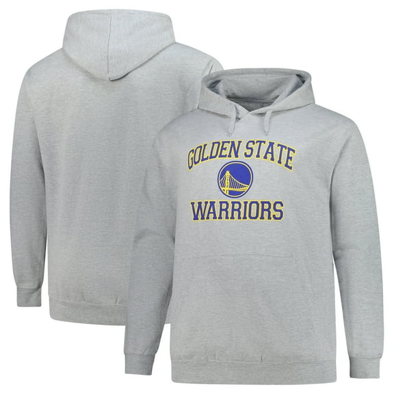 Men's Heathered Gray Golden State Warriors Big & Tall Heart & Soul Pullover Hoodie