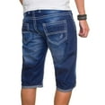 thumbnail image 6 of QHFBli Mens Denim Shorts 11" Inseam Slim Fit Stretch Ripped Short Jeans, 6 of 9
