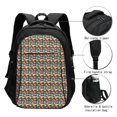thumbnail image 3 of Balery Doodle Food Mochila con carga USB para hombre y mujer - Mochila impermeable y antirrobo para laptop con puerto USB para viajes, trabajo, 3 of 7