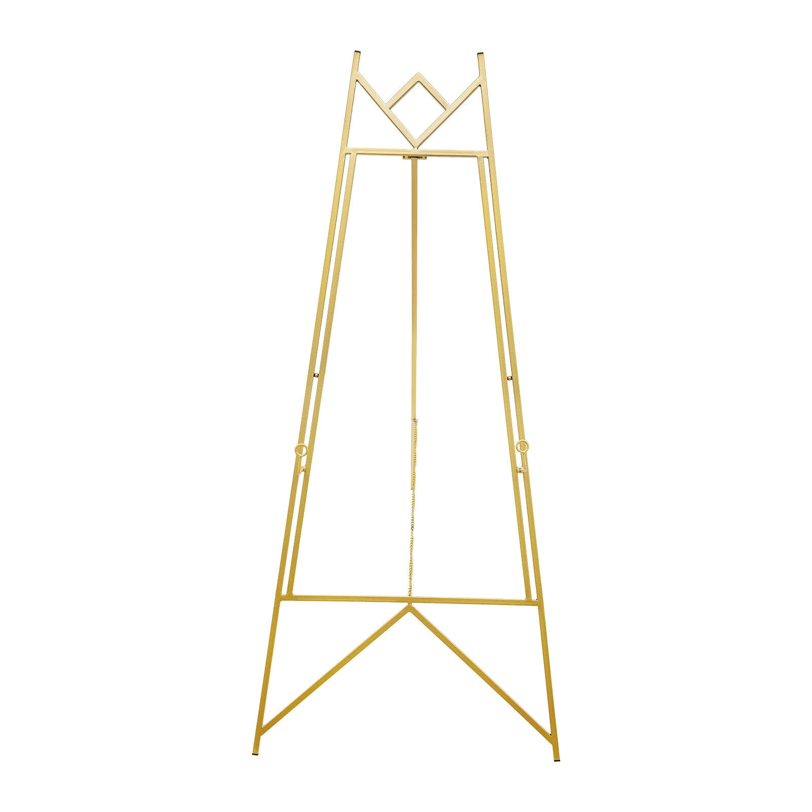 Gold Steel Two Easel Stand, Hook Design Poster Easel, Easel Tripod For Displaying Photo Frames Or Posters