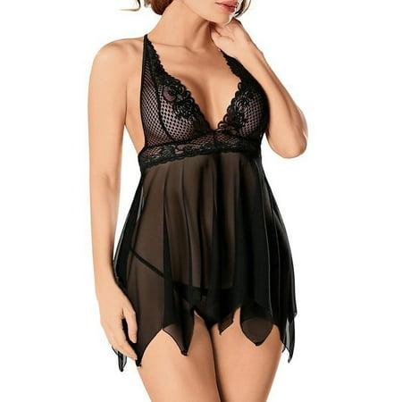 Baby Doll Sexy - Women Sexy Lingerie Lace Babydoll Dress G-String Sheer Sleepwear | Walmart  Canada