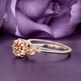 thumbnail image 2 of Beautiful 1.75 Carat Round Cut Morganite And Diamond Moissanite Floral Engagement Ring, Antique Wedding Ring, One Matching Band in 10k Solid Rose Gold, Gift For Her In Festival Time, Promise Ring, 2 of 3