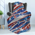 thumbnail image 4 of Rustic Soft Flannel Fleece Throw Blanket, Abstract Design Pattern of Patriotic American Flag USA National Image, Cozy Plush for Indoor and Outdoor Use, 60" x 80", Red Blue and White, by Ambesonne, 4 of 5