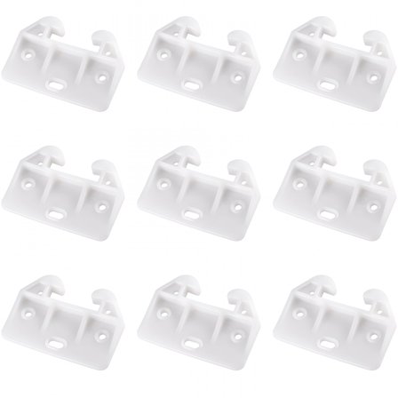 LAMIRO White Plastic Drawer Track Guide,10Pc Cabinet Slide Replacement Parts,Plastic (2.36"X1.18"X0.39")