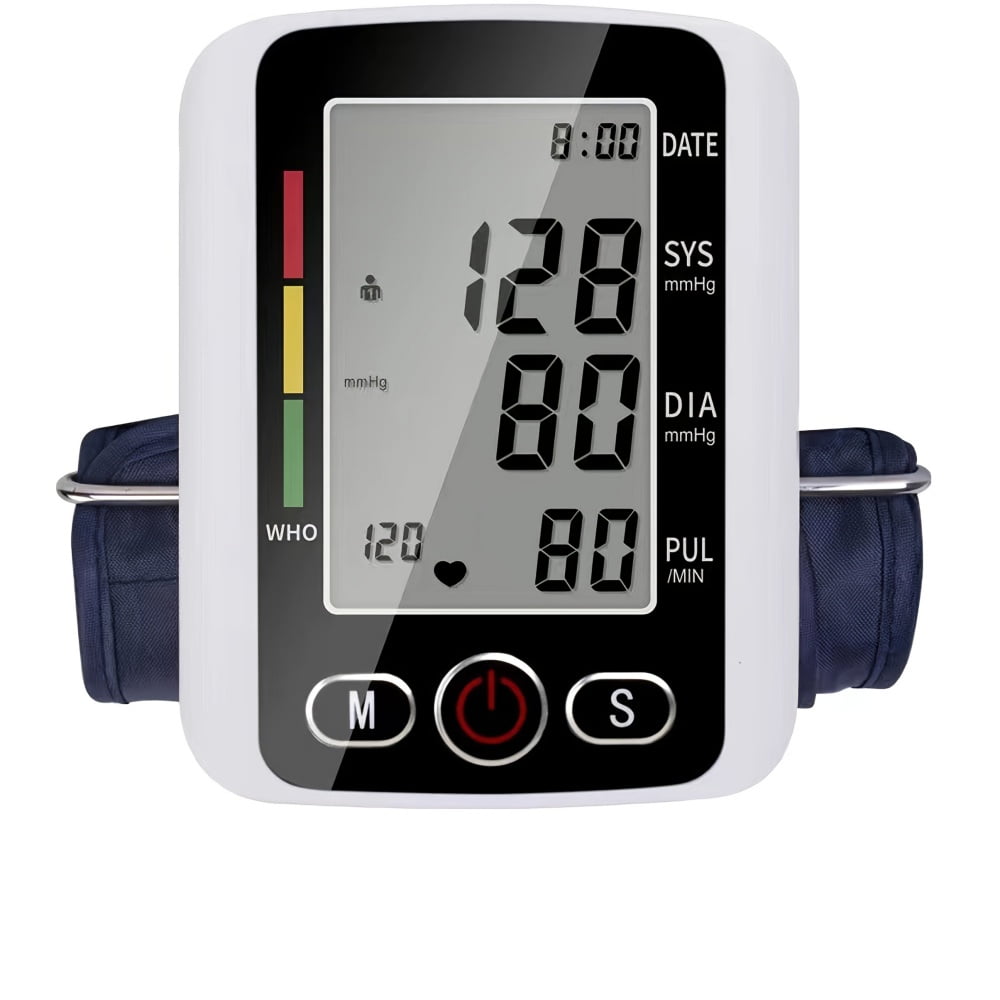 Automatic Arm Blood Pressure Monitor with Extra Large Display, Easy-Read Digital BP Machine, Accurate Upper Arm Cuff Monitor with Memory for Home, Travel