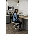 thumbnail image 4 of COSCO Stylaire Steel Retro Chair Step Stool with Flip-Up Vinyl Seat, Gold/Cream, 4 of 9