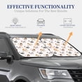 thumbnail image 3 of Kdxio Bulldog Face Print 2-Piece Sun Shade Front Windshield - Foldable Car Front Window Sunshades for Most Sedans SUV Truck, 3 of 6