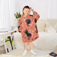 thumbnail image 6 of BZSMCE Wearable Blanket Hoodie Fashion Jet Cat Coral Bloom Home Wear, 6 of 7