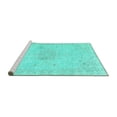 thumbnail image 2 of Ahgly Company Machine Washable Indoor Rectangle Persian Turquoise Blue Traditional Area Rugs, 3' x 5', 2 of 4