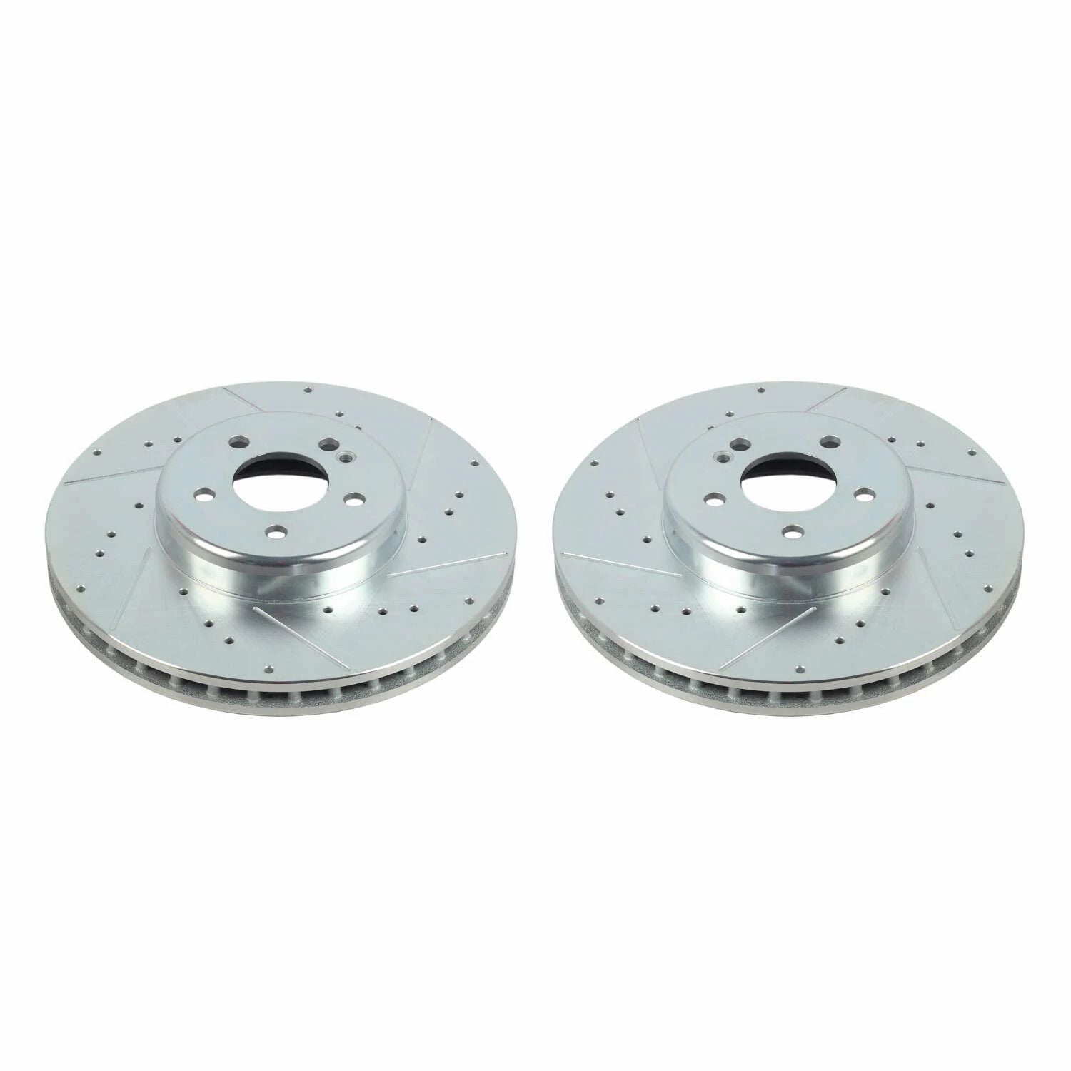 PowerStop EBR1682XPR Power Stop - Front Drilled, Slotted and Zinc Plated Brake Rotor Pair Fits select: 2019 ,2021-2022 MERCEDES-BENZ GLC