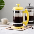 thumbnail image 4 of French coffee and tea Maker, ainless Steel Heat Resistant Borosilicate Glass Coffee Pot Accessories , Yellow, 4 of 7