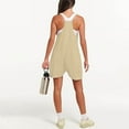 thumbnail image 3 of Button Down Rompers for Women Casual Shorts Trendy Vacation Loose Sleeveless Beach Romper Jumpsuits with Pockets, 3 of 8
