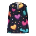thumbnail image 4 of Mifsaly Valentine Sweatshirts for Women Hearts Print Half Zip Sweatshirt Oversized Long Sleeve Pullover Tops Casual Office Party Holiday Spring Outfits 2026, 4 of 5