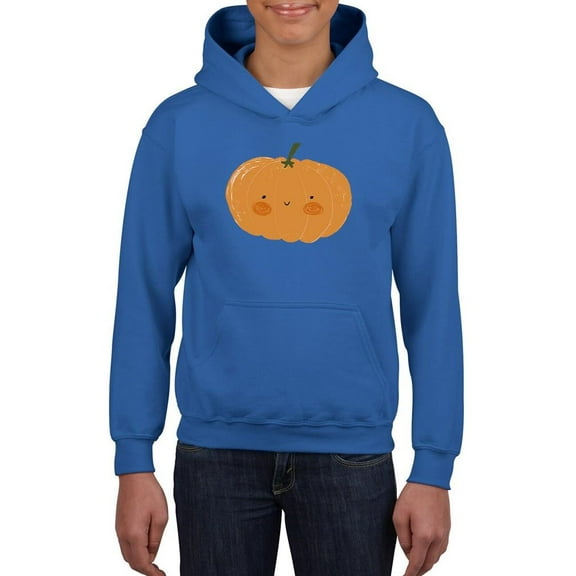 Funny Cute Big Pumpkin Hoodie Juniors -Image by Shutterstock, Large