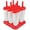 Red, variant on Ice Pop Molds, Drip-Guard Handle, 4 Ounce Ice Pops, Set of 6 Ice Pop Molds, Popsicle Makers with Reusable Sticks, Mess-Free Frozen Treats