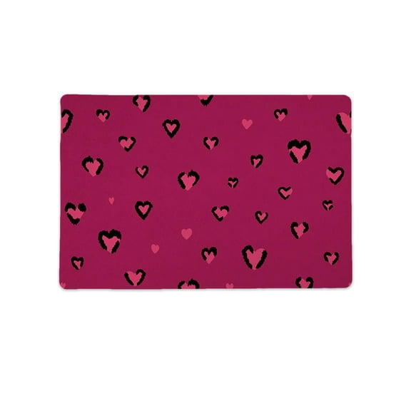 Heart Pattern Mat Rectangle  -Image by Shutterstock,