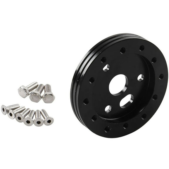 LOLIPPYY Aluminum Alloy Steering Wheel Adapter Black Convert 6-hole to 3-hole 1 Set 3.5x3.5x0.51in