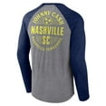 thumbnail image 3 of Men's Fanatics Heather Gray Nashville SC x Johnny Cash Lines Tri-Blend Raglan Long Sleeve T-Shirt, 3 of 3