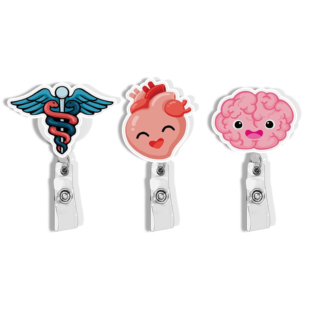 WIRESTER (3 Pack) Key Card Holder Belt Clip Reel Id Badge Retractable