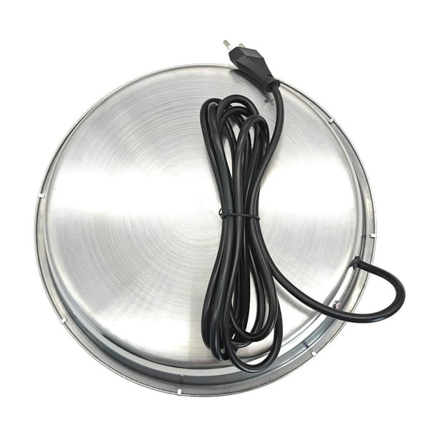 Base calefactora para bebedero de aves de corral, calentador de agua para pollos de acero inoxidable duradero, calentador de agua potable para aves, 38cm