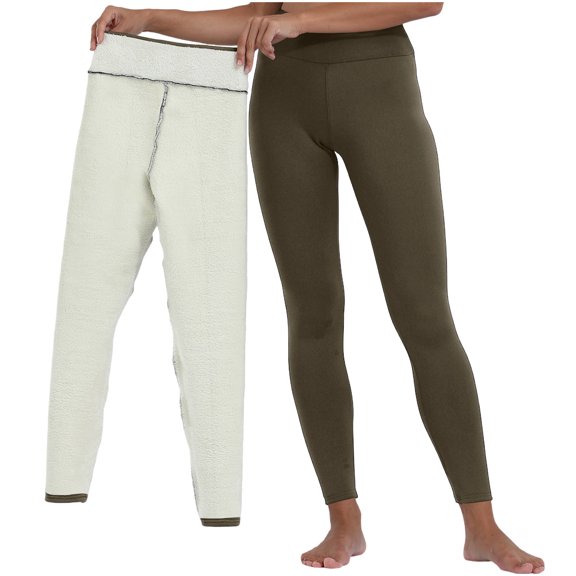 PFRNLF Womens Fleece Lined Leggings High Waisted Tummy Control Winter Soft Workout Warm Yoga Pants
